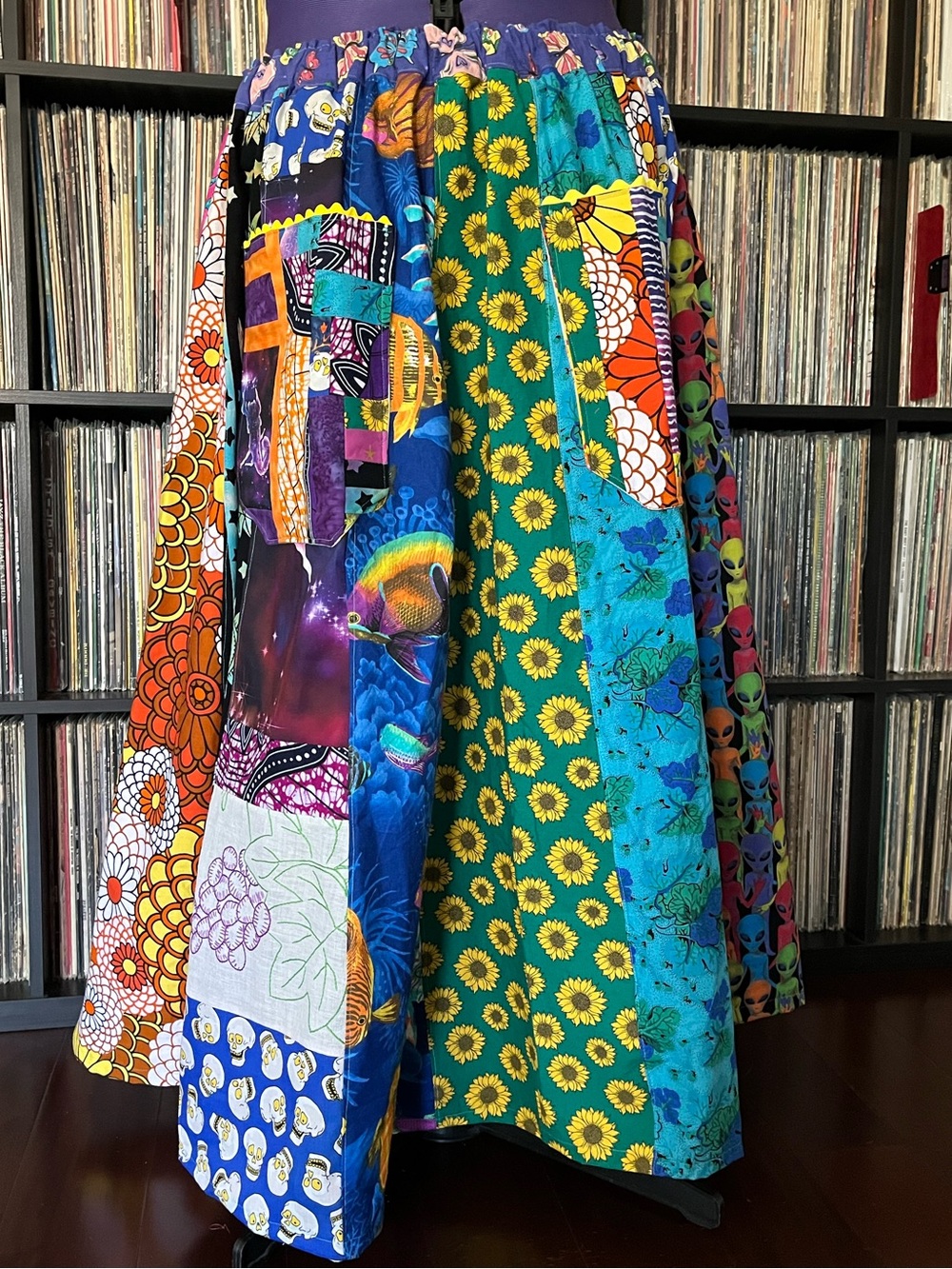 Sphere PHISH tour patchwork handmade skirt YEMSG vintage wook deep pockets ⭕️